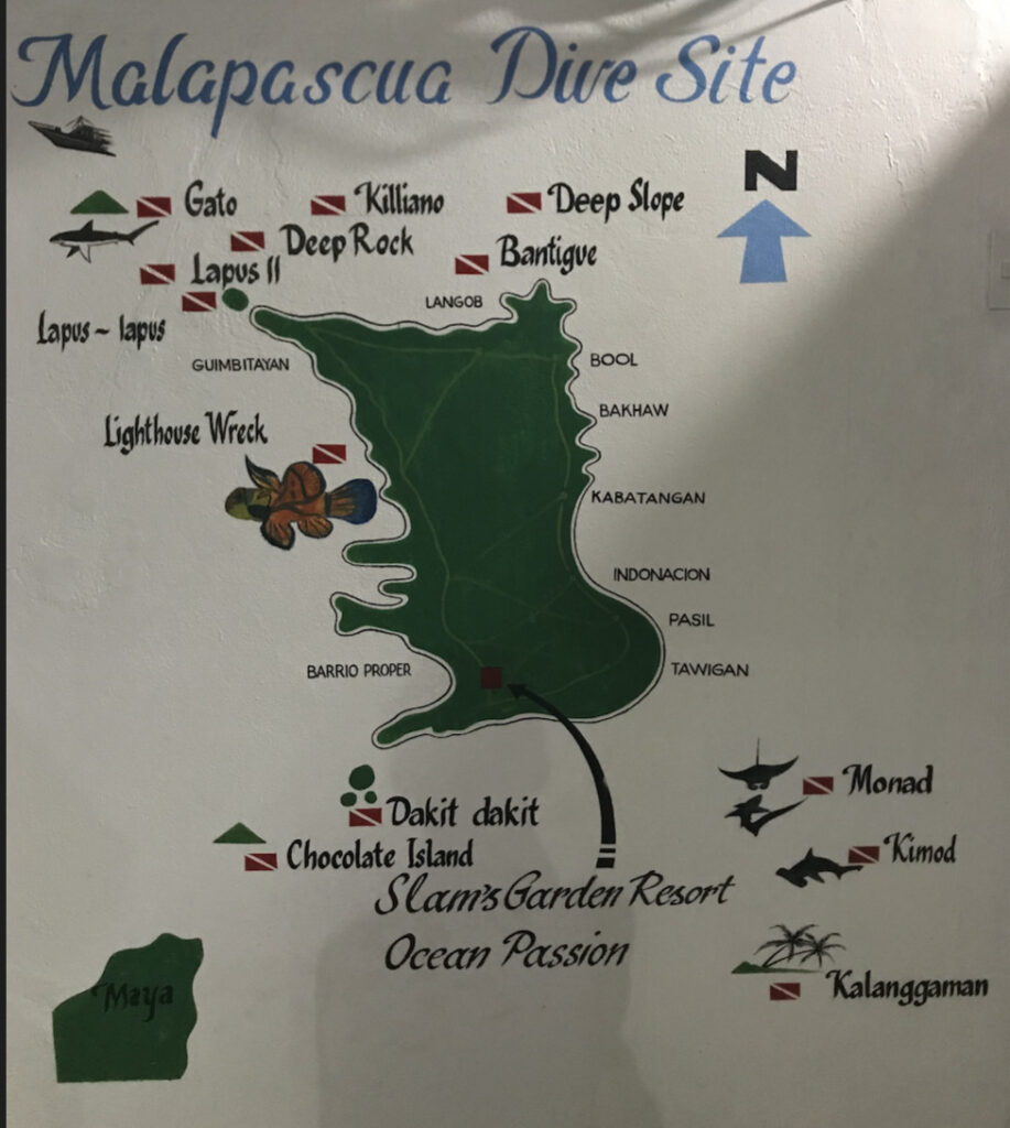 マラパスクアのダイビングマップ