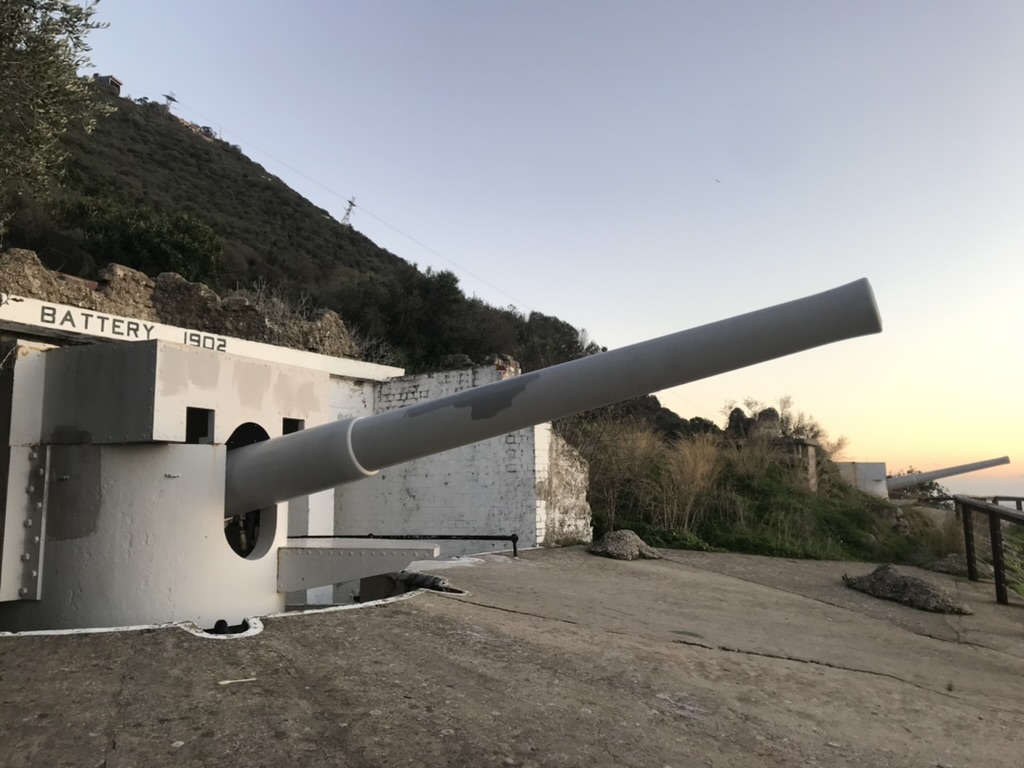 ジブラルタルロックにある昔使われていた大砲の遺跡